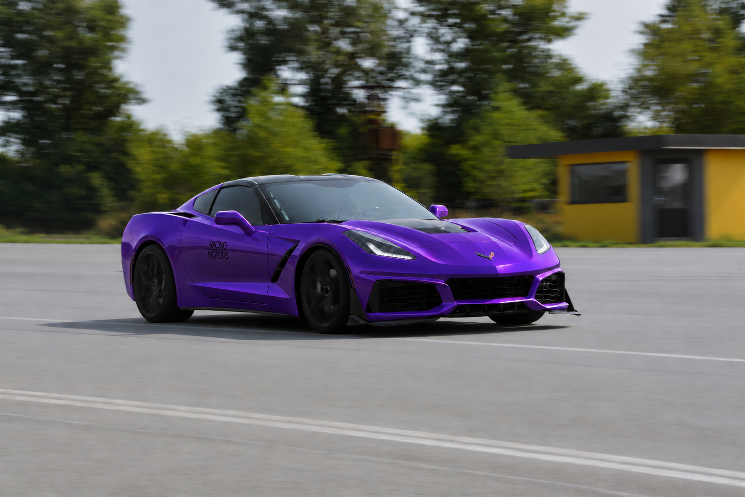 Corvette C7 na dálnici 6